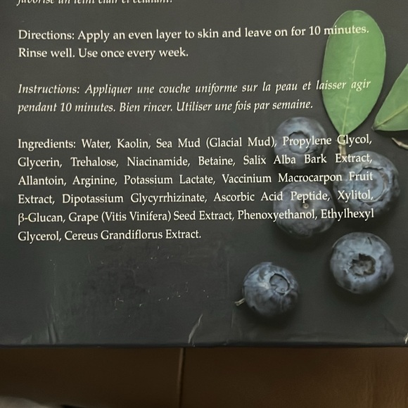 VIVO Per Lei NIB Blueberry Mud mask NEW Boxed Set - Picture 3 of 3